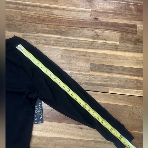 Evolution & Creation Long Sleeve Soft Comfy Casual Lightweight Black Sweatshirt - Picture 10 of 12